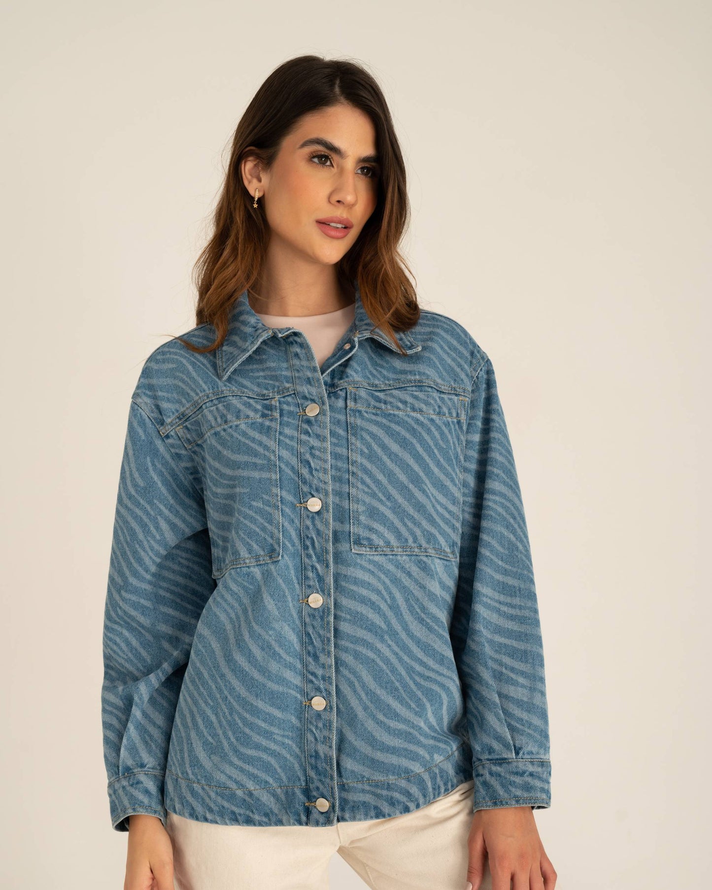 Chaqueta de Jean Animal Print Mujer | Otún WAARA