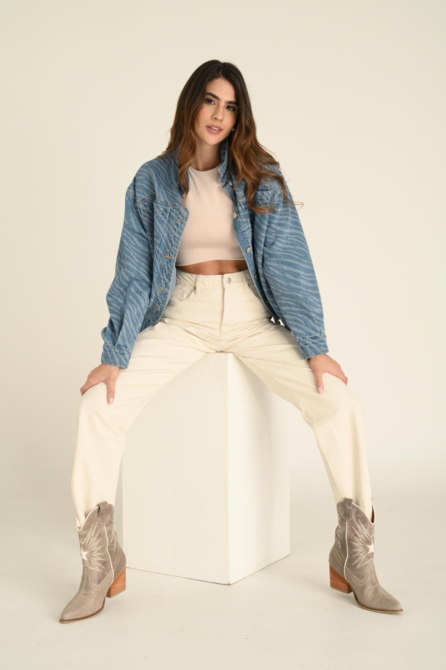 Chaqueta de Jean Animal Print Mujer | Otún WAARA