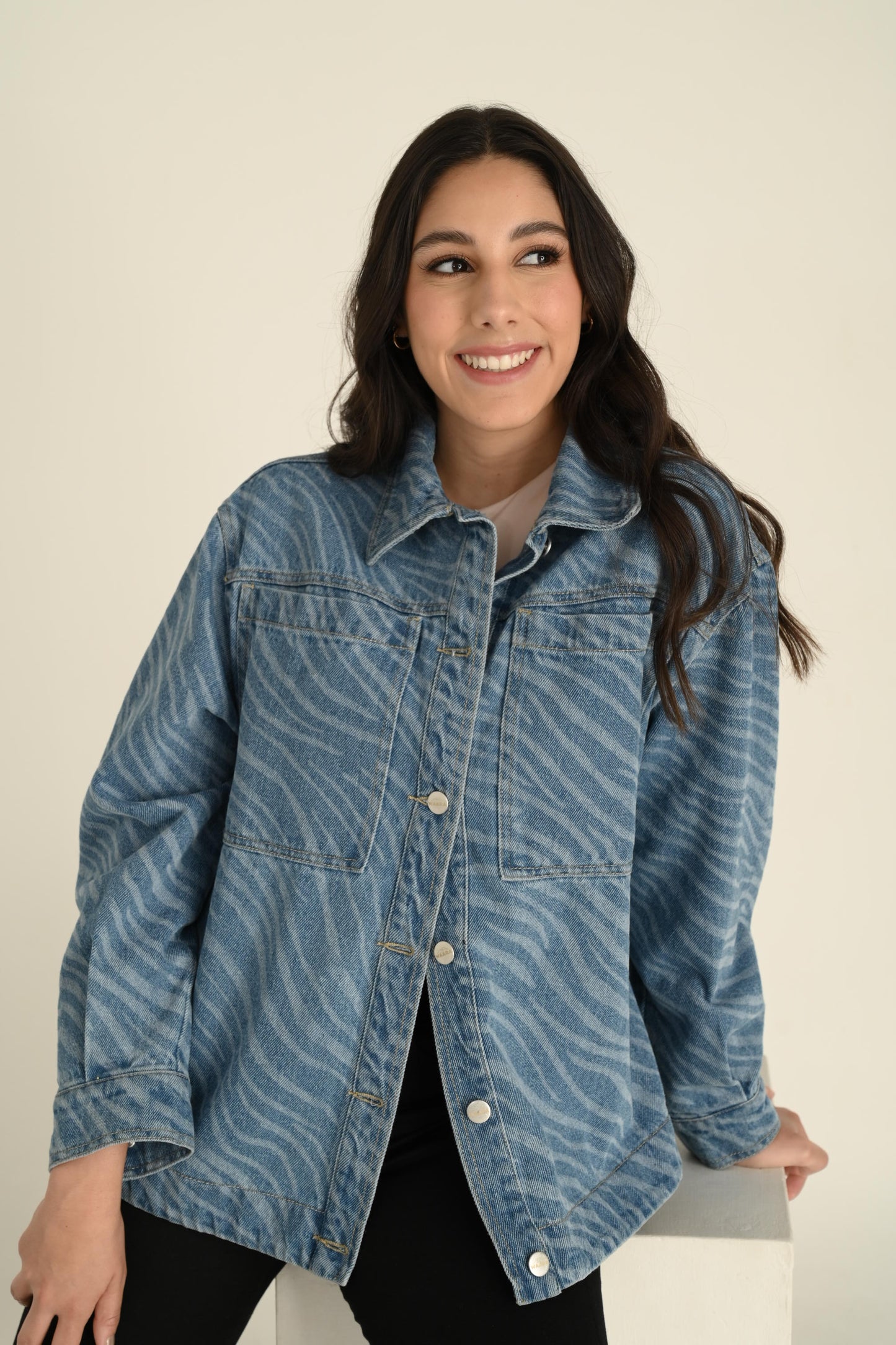 Chaqueta de Jean Animal Print Mujer | Otún WAARA