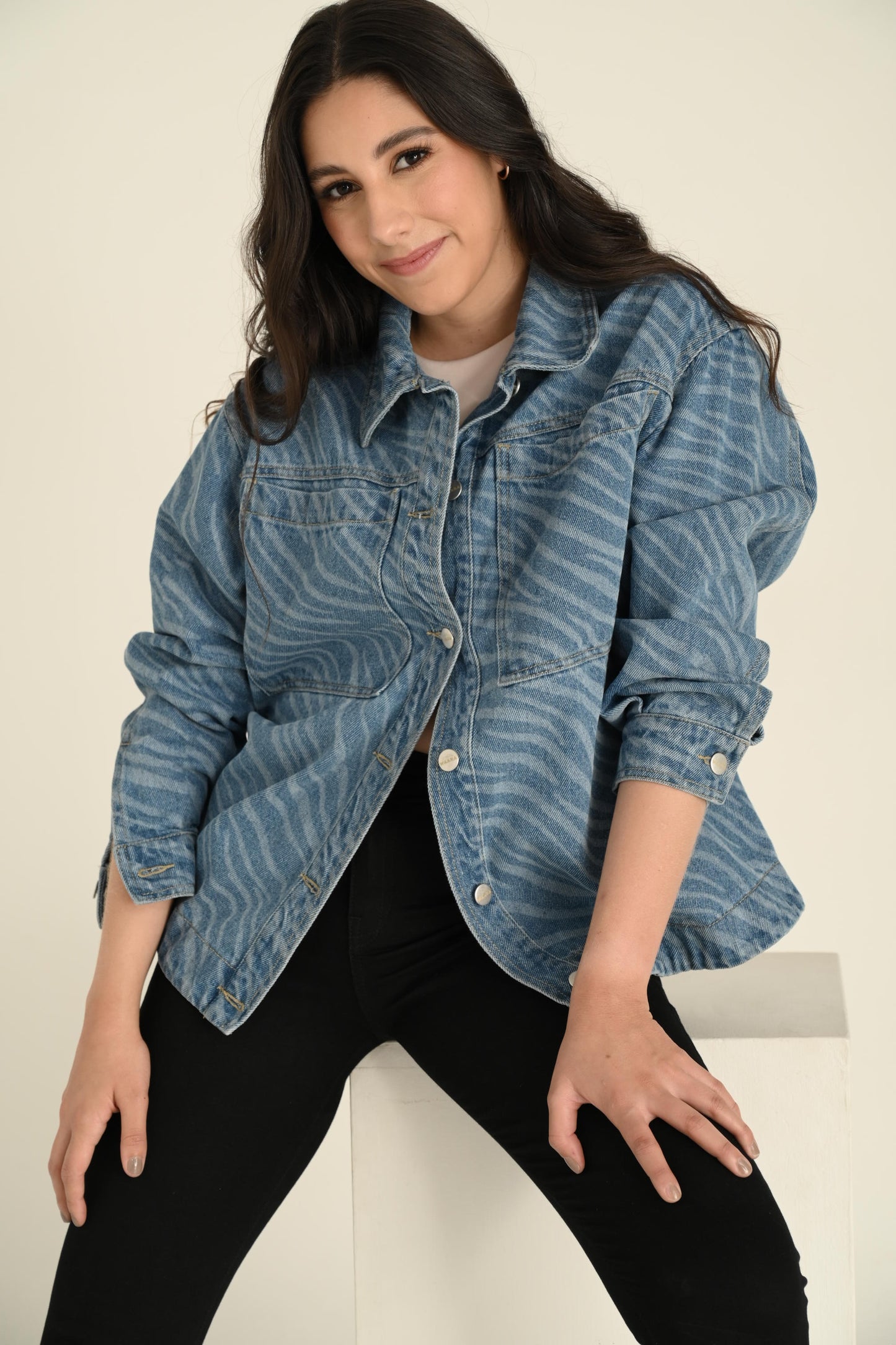 Chaqueta de Jean Animal Print Mujer | Otún WAARA