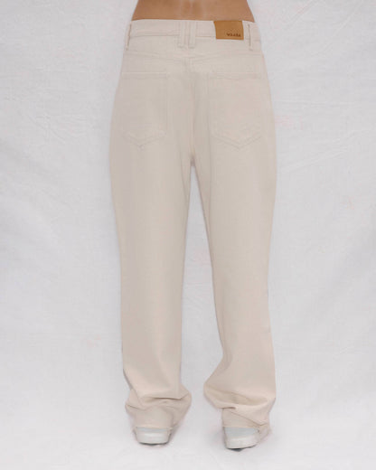 Jean Bota Recta Blanco para Mujer | Galera WAARA