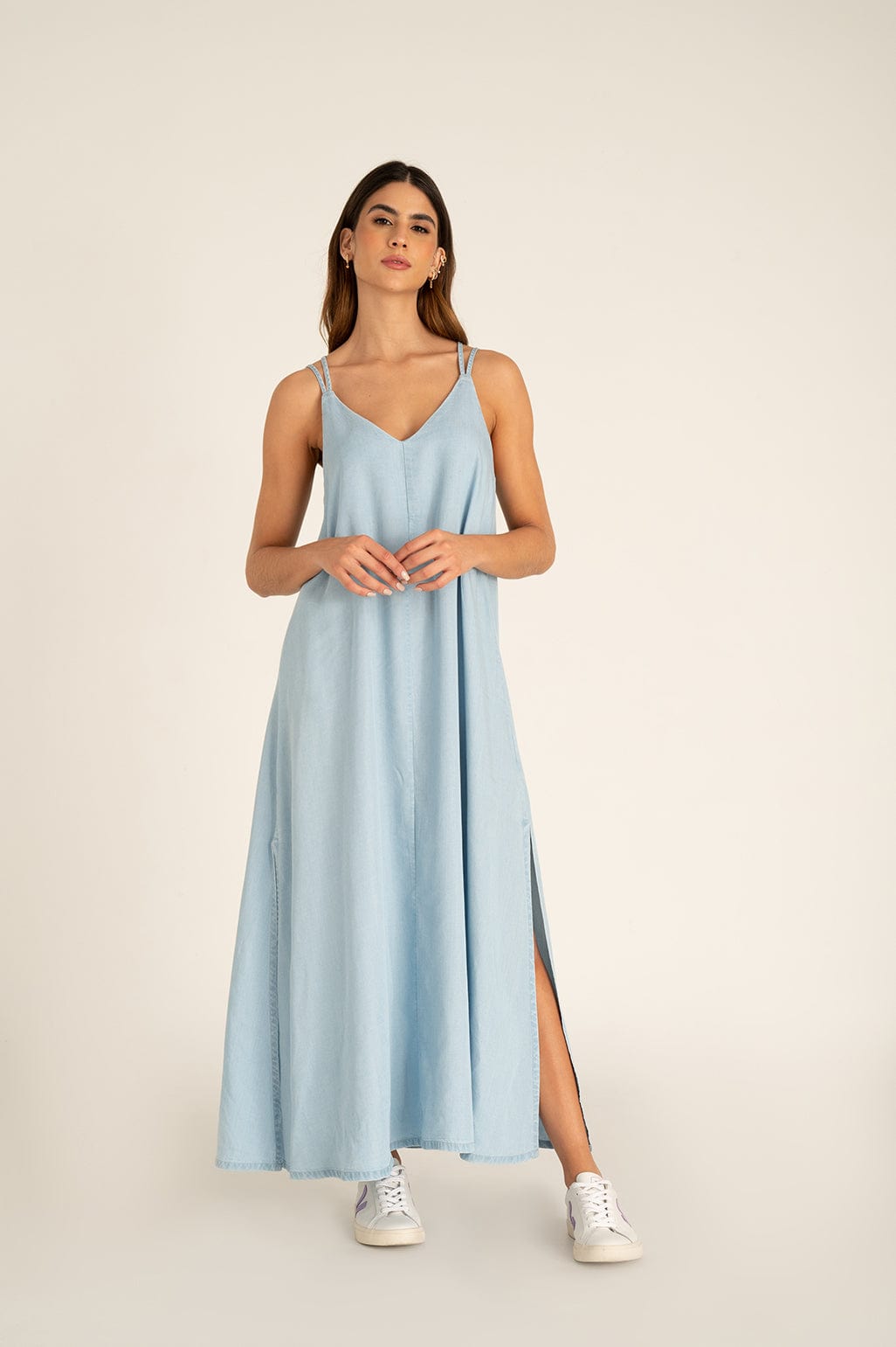 vestidos de jean para dama azul waara